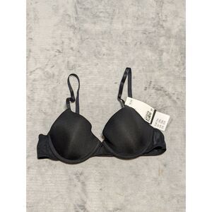 NWT H&M Size 34A Black Lightly Padded Underwire T-shirt Bra